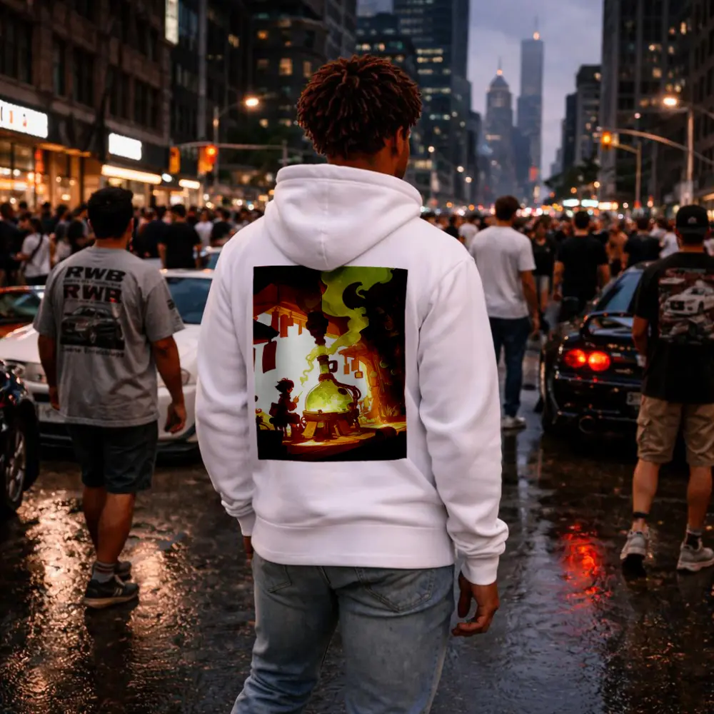 Anime Boy Alchemist Lab Fantasy Scene – Hoodies