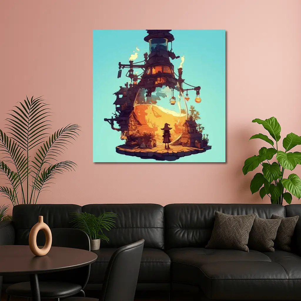 Witch Alchemist Tower Fantasy Steampunk Art – Wall Art