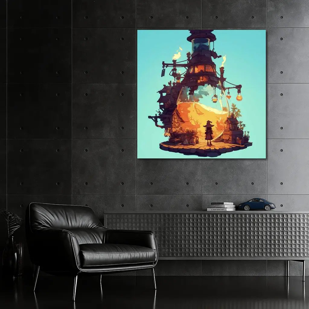 Witch Alchemist Tower Fantasy Steampunk Art – Wall Art