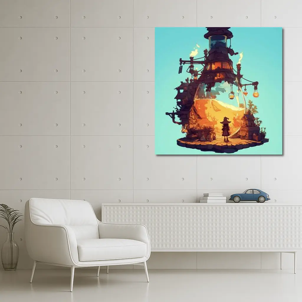 Witch Alchemist Tower Fantasy Steampunk Art – Wall Art
