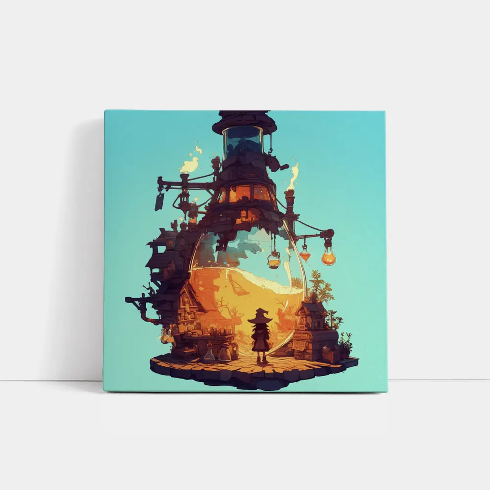 Witch Alchemist Tower Fantasy Steampunk Art – Wall Art