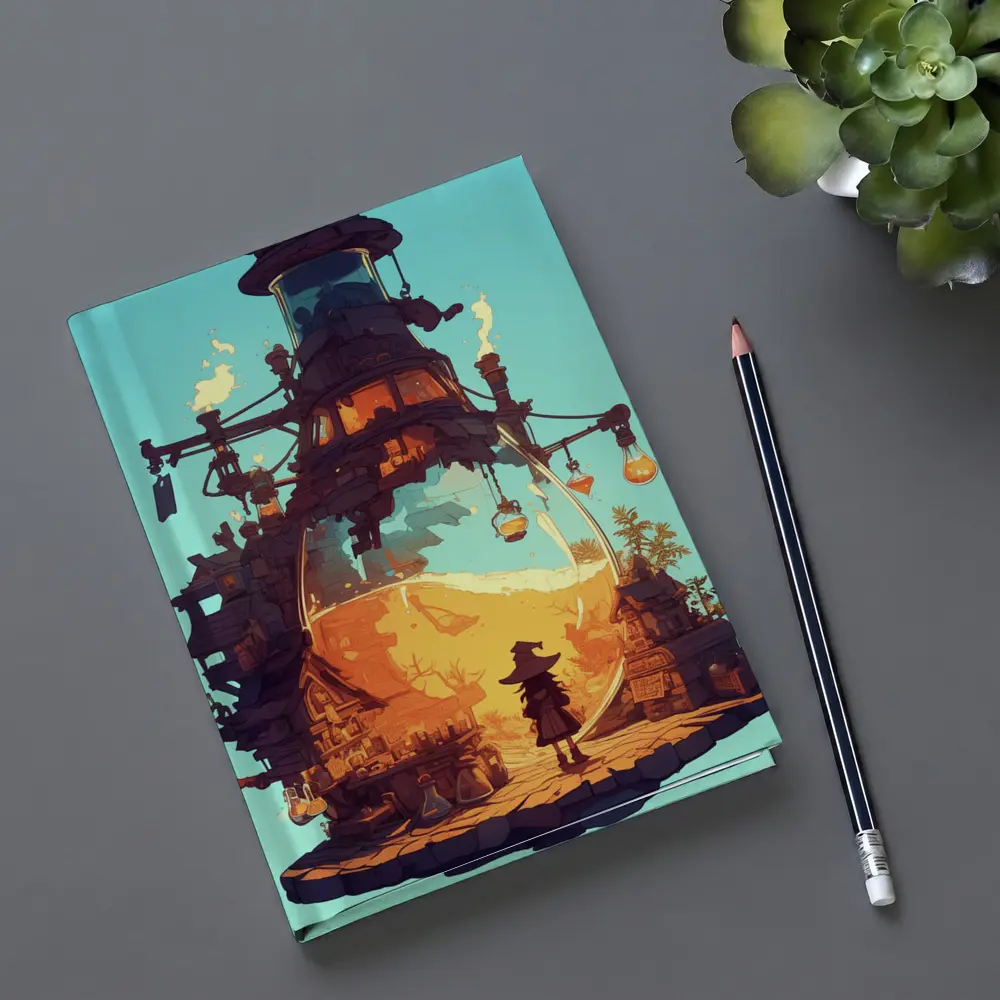 Witch Alchemist Tower Fantasy Steampunk Art – Notebooks
