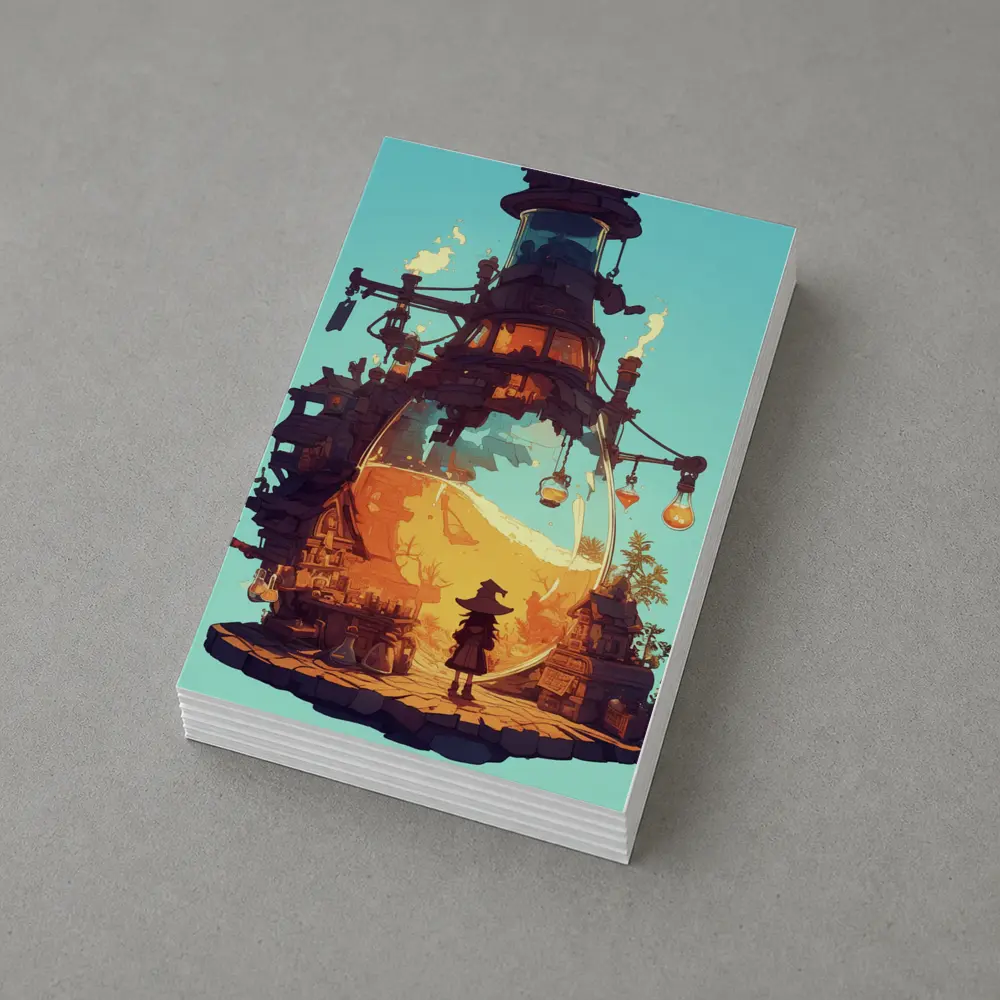 Witch Alchemist Tower Fantasy Steampunk Art – Postcards
