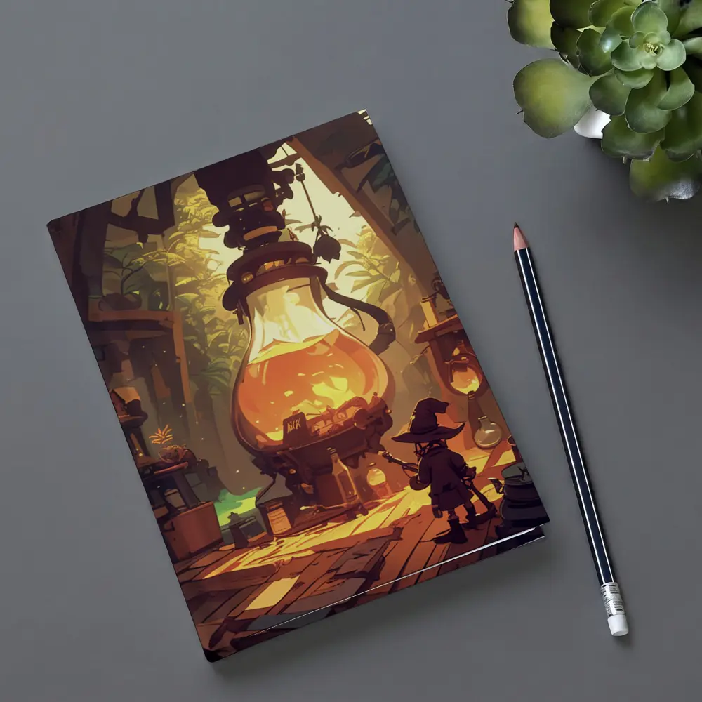 Witch Alchemist Lab Fantasy Cartoon Art – Notebooks