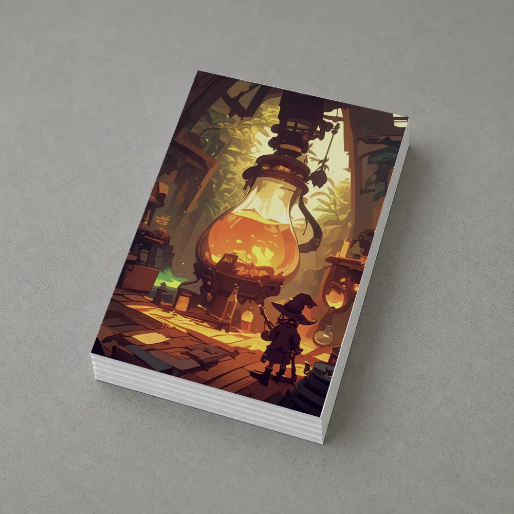 Witch Alchemist Lab Fantasy Cartoon Art – Postcards