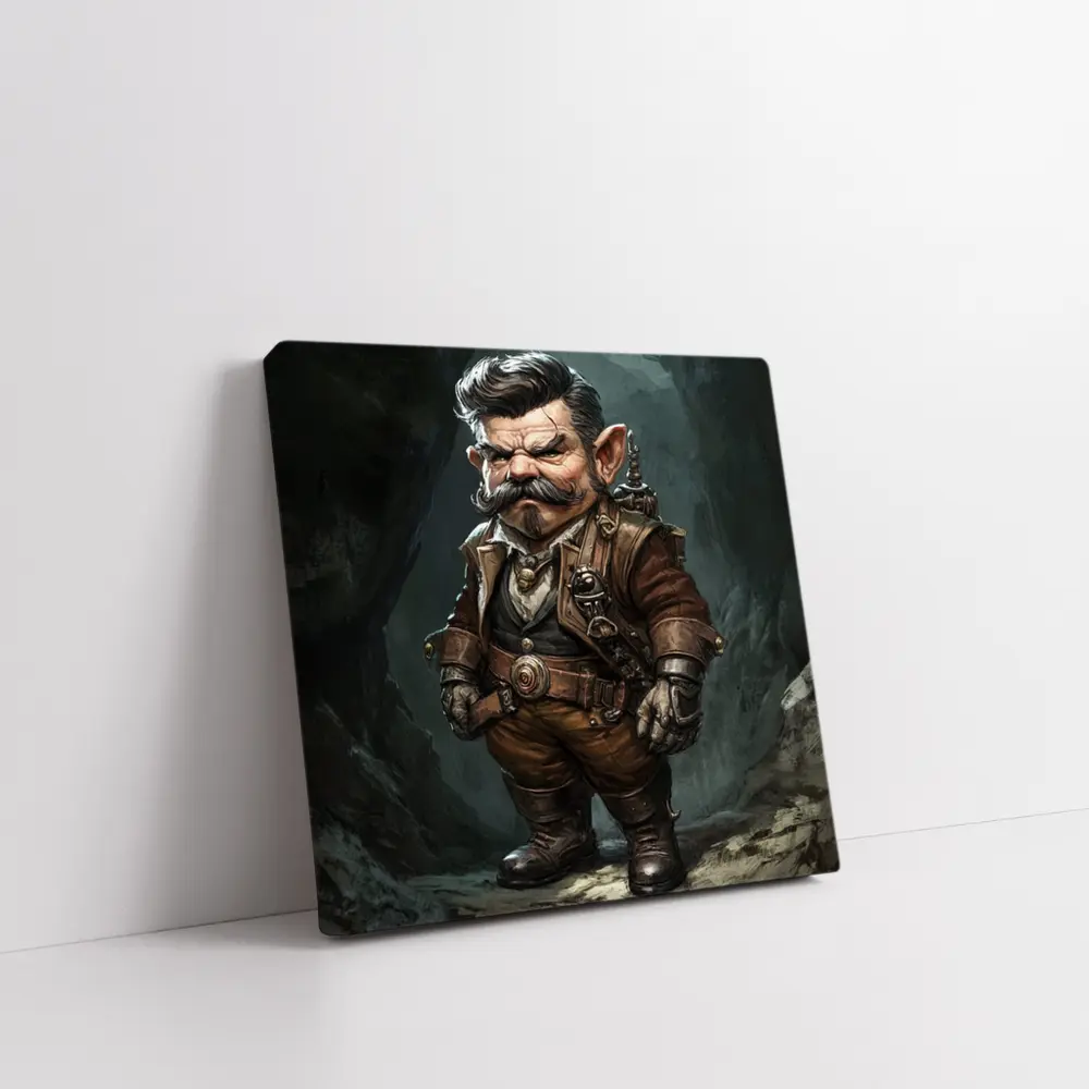 Grumpy Gnome Warrior Steampunk Cave Art – Wall Art