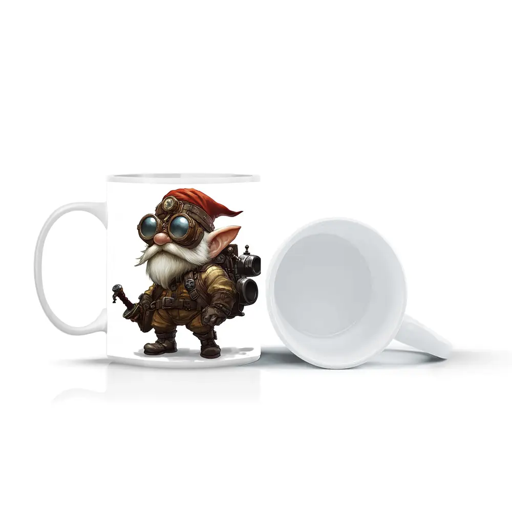 Steampunk Gnome Inventor Fantasy Character Art – Mugs