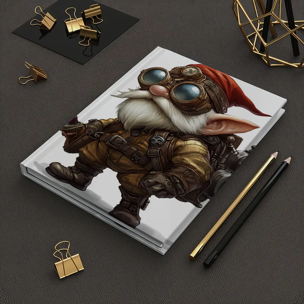 Steampunk Gnome Inventor Fantasy Character Art – Notebooks