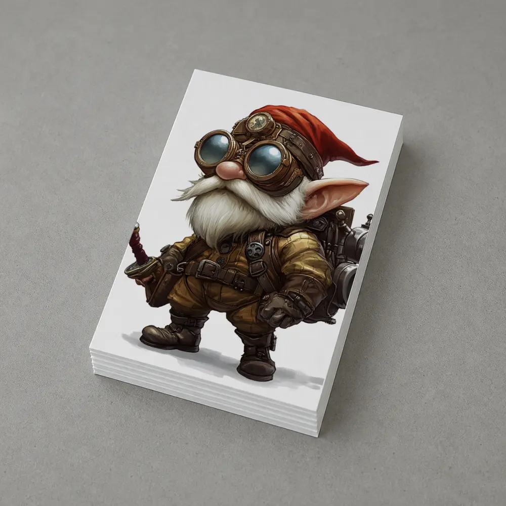 Steampunk Gnome Inventor Fantasy Character Art – Postcards