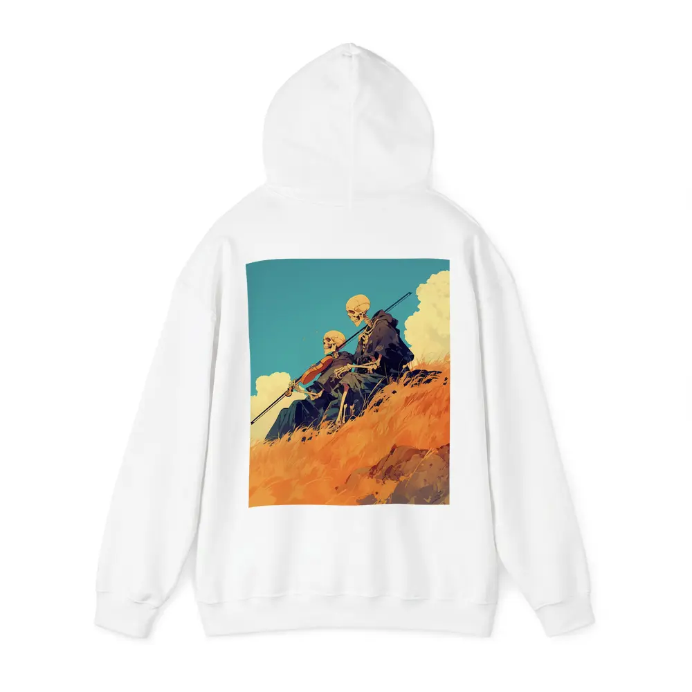 Skeletons Playing Violin on Golden Hill – Hoodies