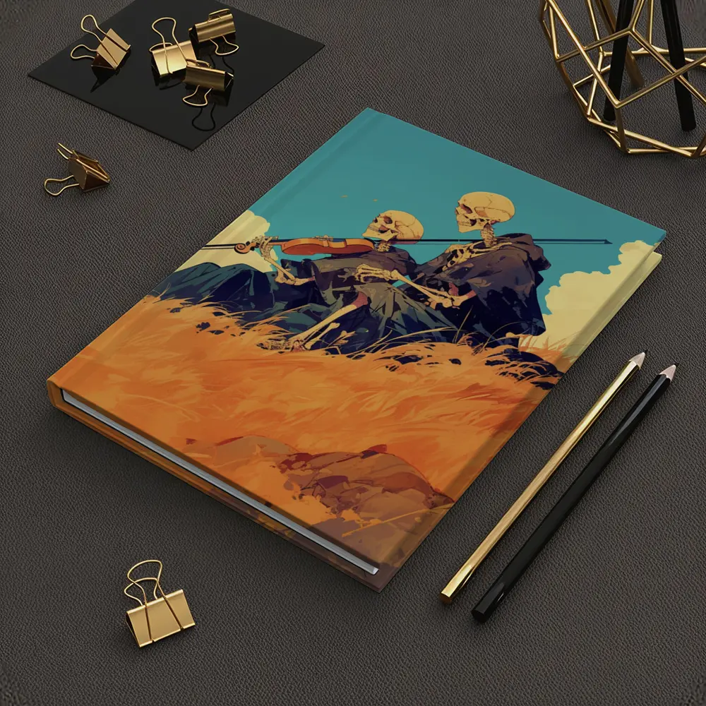 Skeletons Playing Violin on Golden Hill – Notebooks