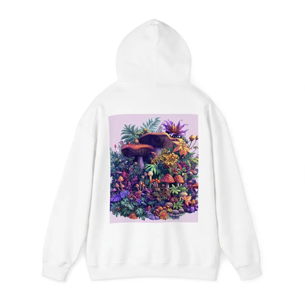 Colorful Mushrooms and Tropical Flowers Fantasy – Hoodies