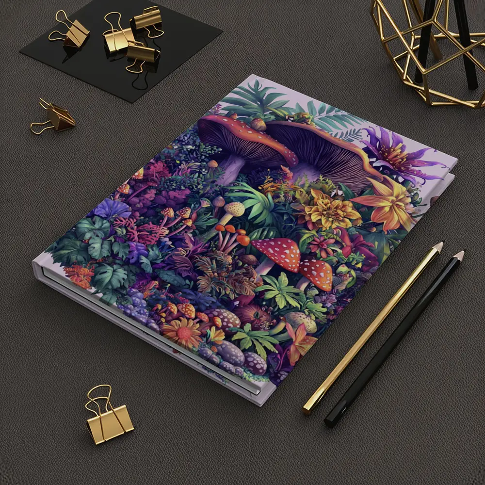 Colorful Mushrooms and Tropical Flowers Fantasy – Notebooks