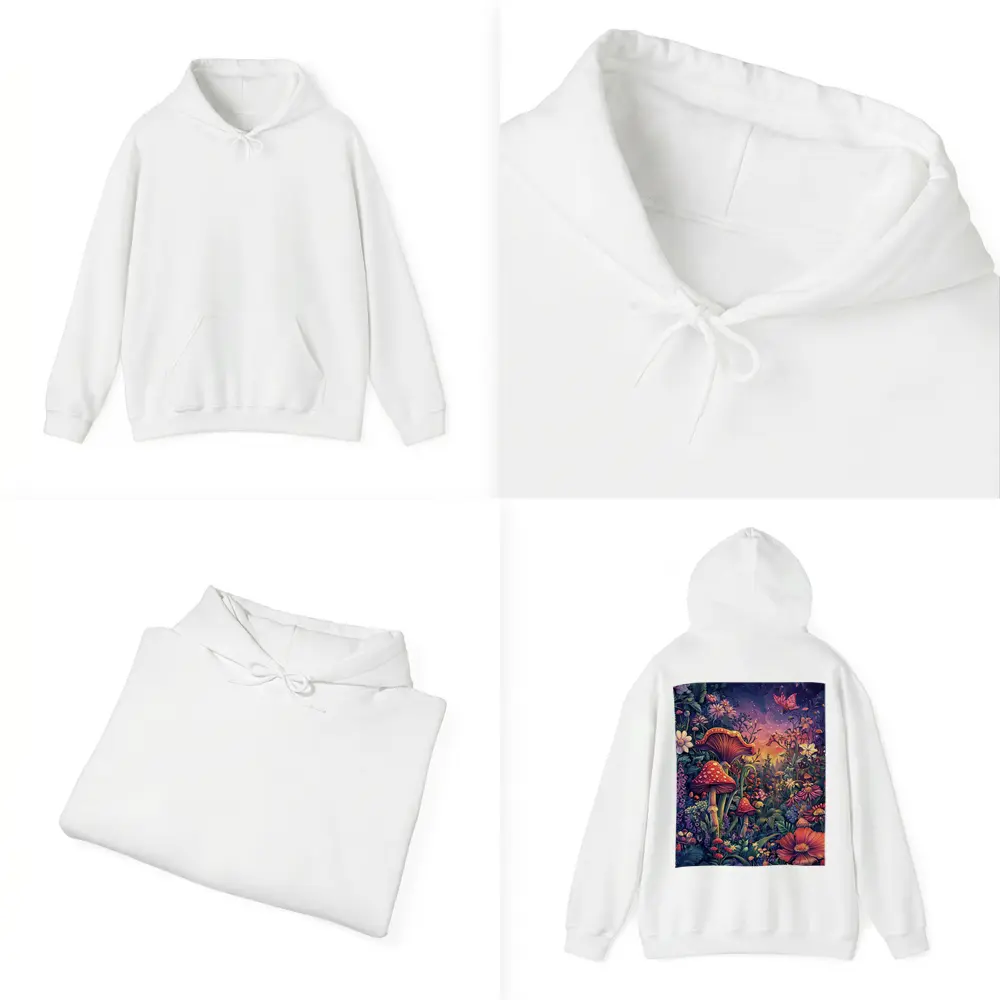Psychedelic Mushroom Garden Fantasy Night Sky – Hoodies