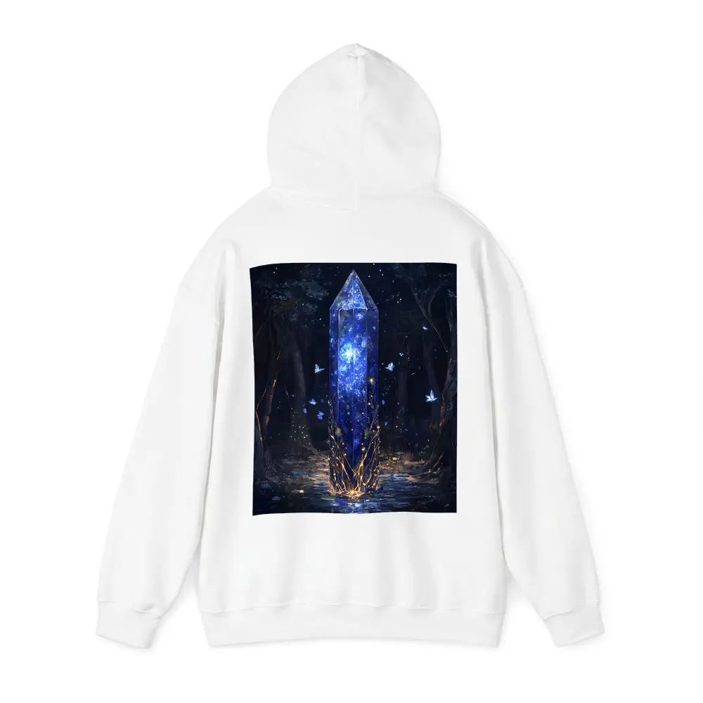 Glowing Crystal Obelisk Dark Fantasy Forest – Hoodies