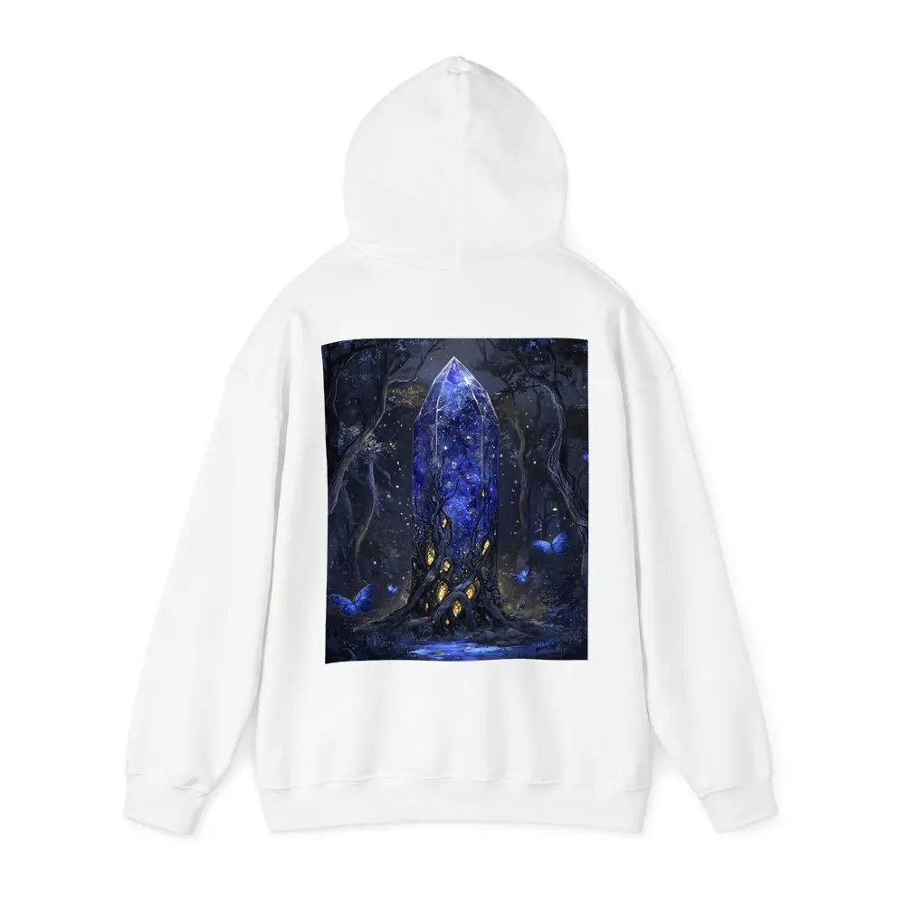 Glowing Crystal Tower Dark Fantasy Forest – Hoodies