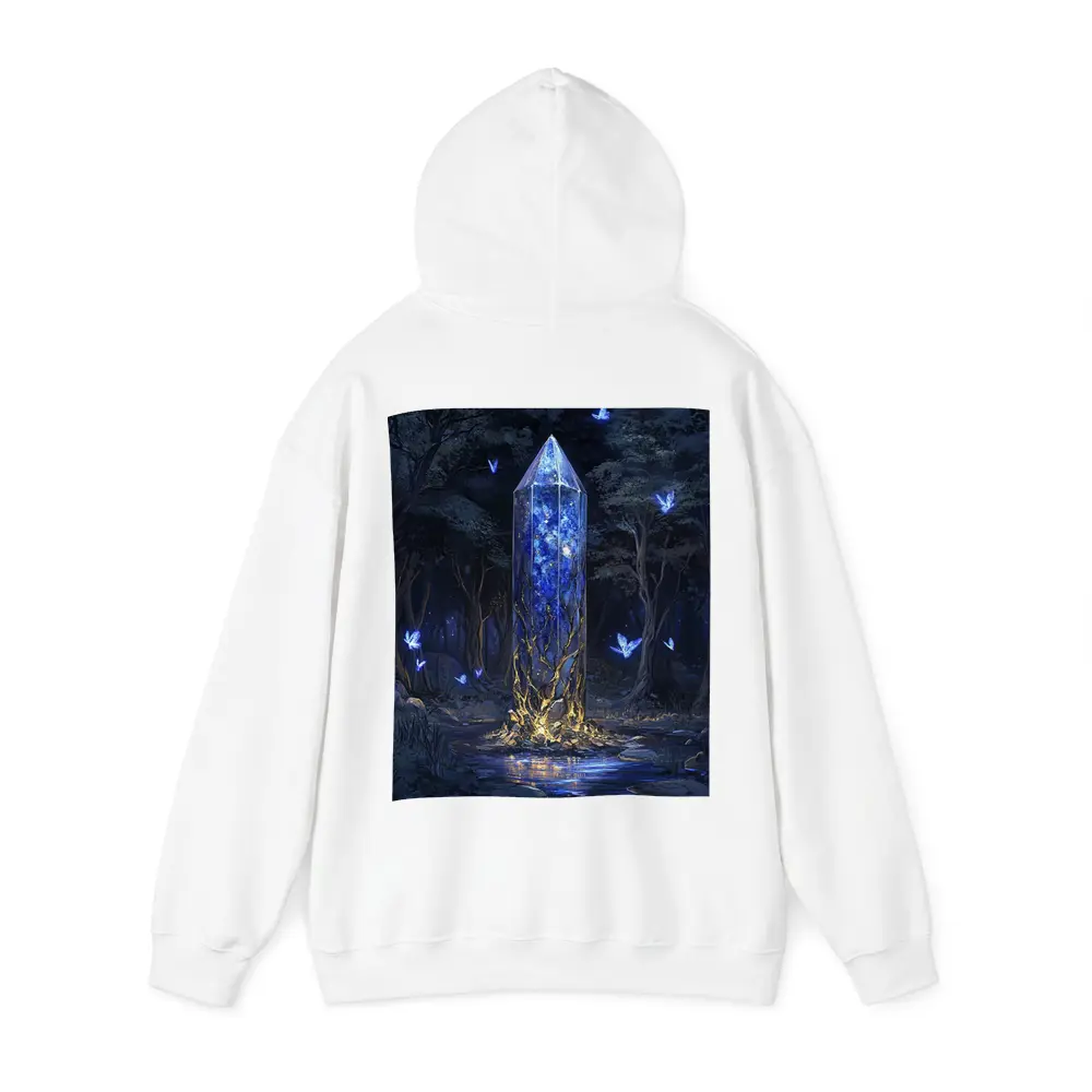 Glowing Crystal Tower Enchanted Dark Forest – Hoodies