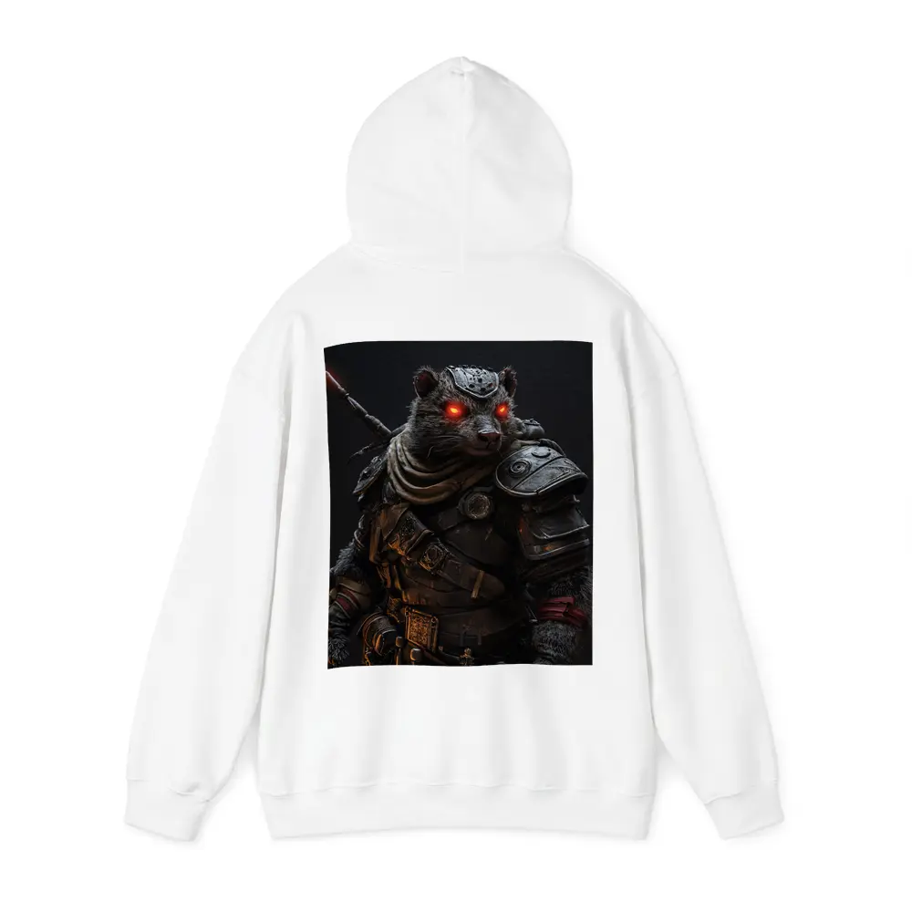 Raccoon Warrior Dark Fantasy Armor Portrait – Hoodies