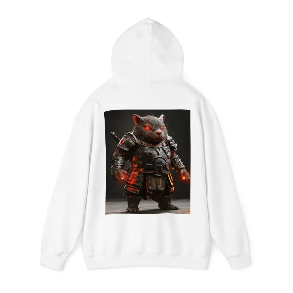 Armored Wombat Warrior Glowing Red Eyes – Hoodies