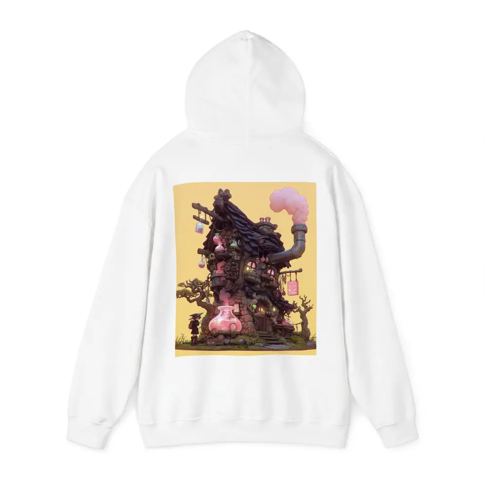 Witch Alchemy Shop Fantasy Art Yellow Background – Hoodies