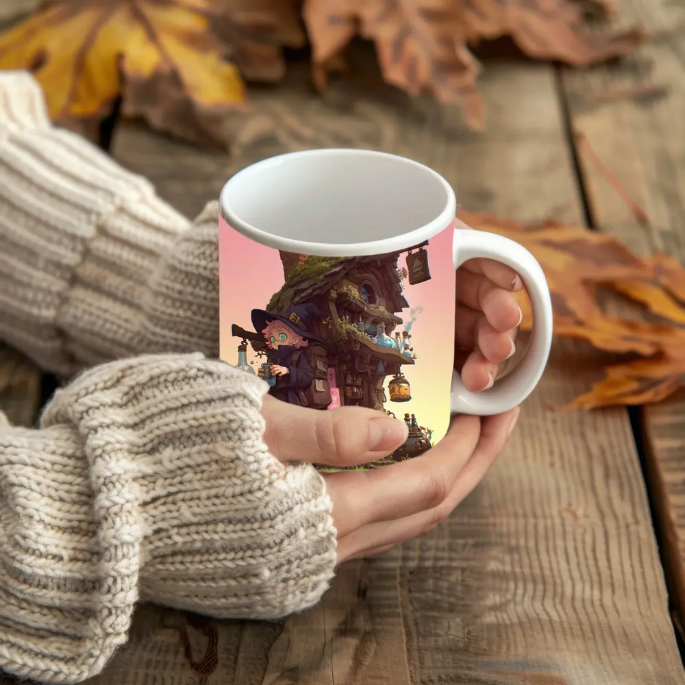 Anime Witch Girl Potion Shop Fantasy Art – Mugs