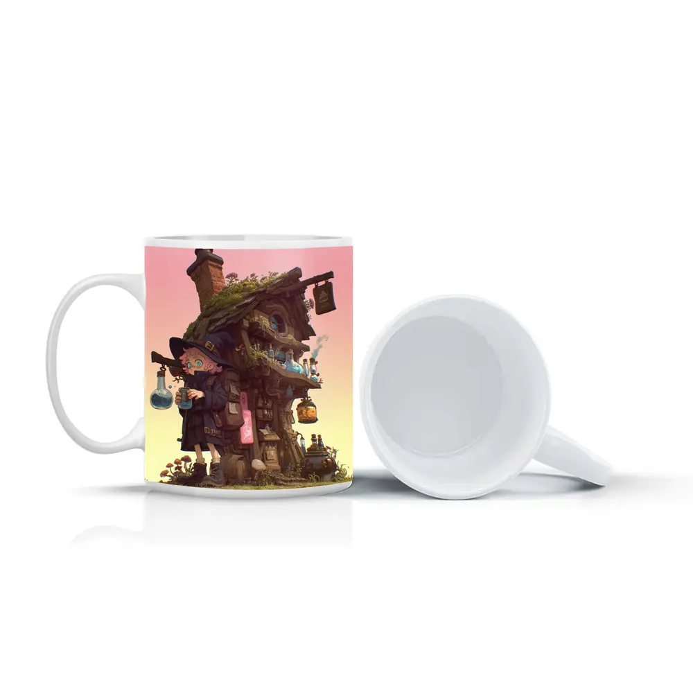 Anime Witch Girl Potion Shop Fantasy Art – Mugs