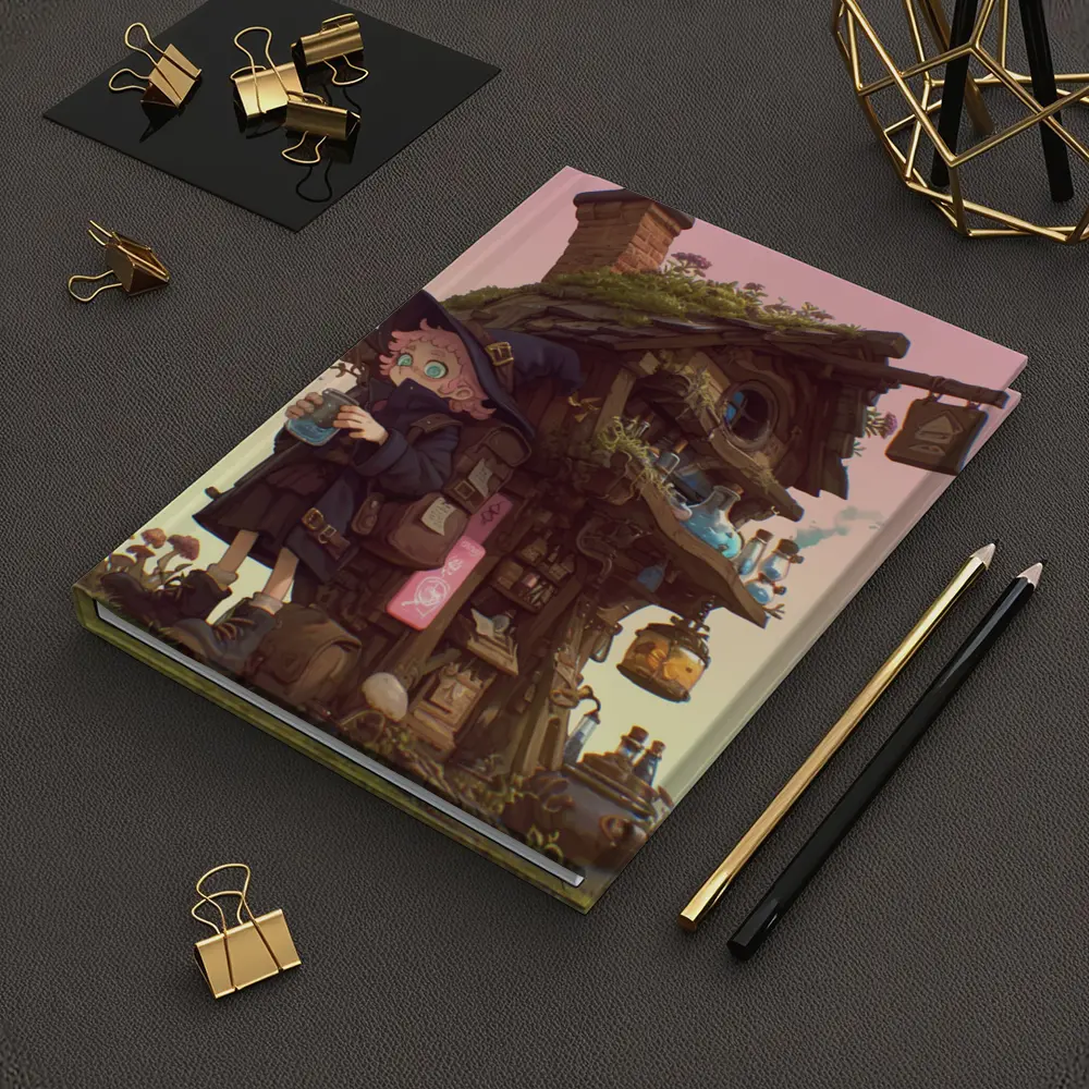 Anime Witch Girl Potion Shop Fantasy Art – Notebooks