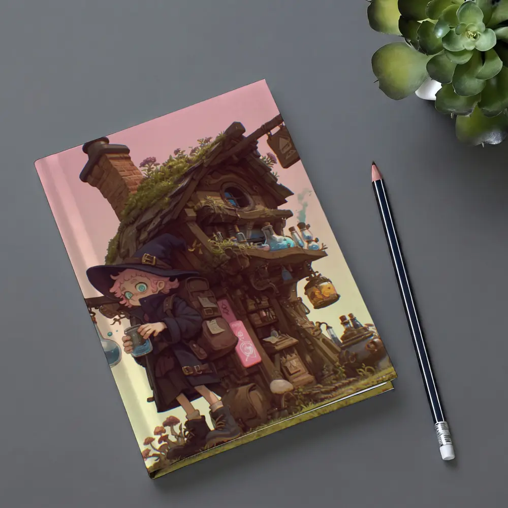 Anime Witch Girl Potion Shop Fantasy Art – Notebooks