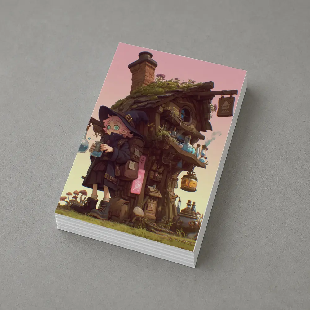 Anime Witch Girl Potion Shop Fantasy Art – Postcards