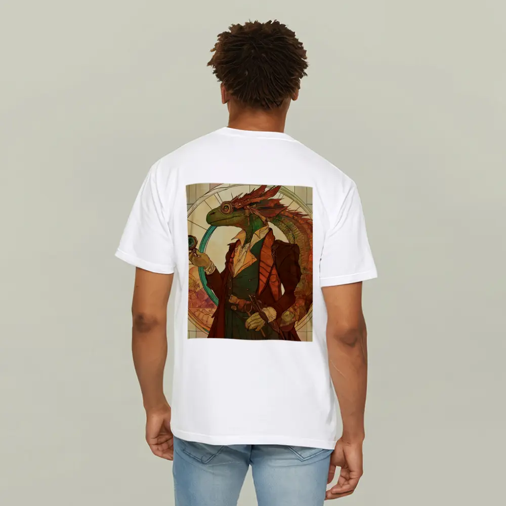Steampunk Lizard Explorer Art Nouveau Style – T-Shirts