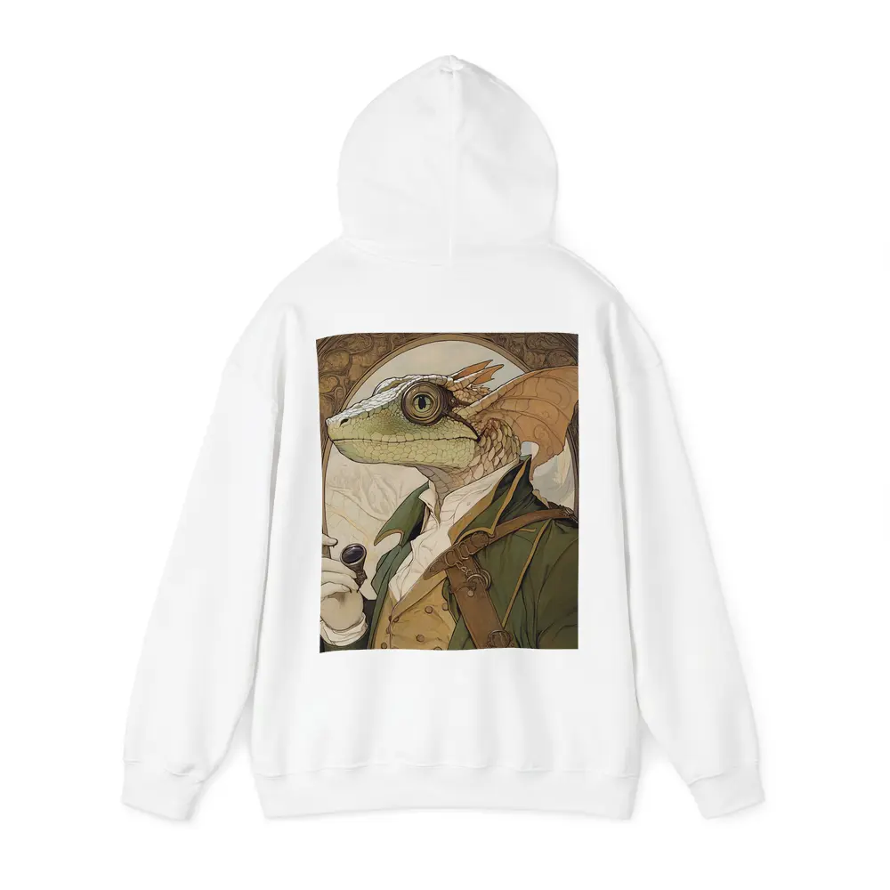Steampunk Dragon Scholar Art Nouveau Portrait – Hoodies