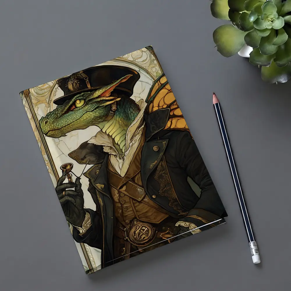 Steampunk Dragon Gentleman Art Nouveau Style – Notebooks