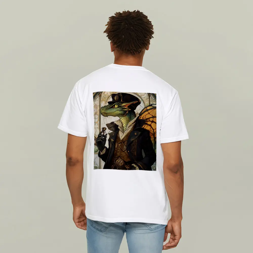 Steampunk Dragon Gentleman Art Nouveau Style – T-Shirts