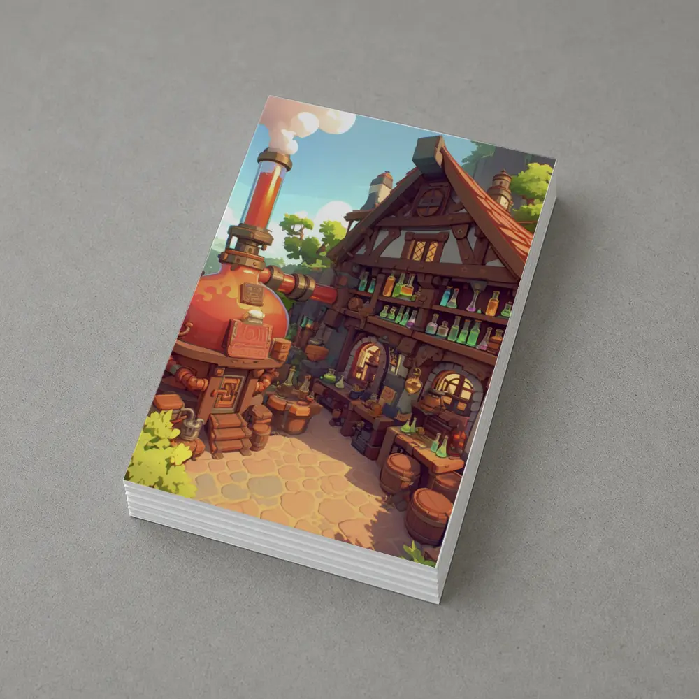 Fantasy Potion Shop Medieval Cottage Anime Art – Postcards