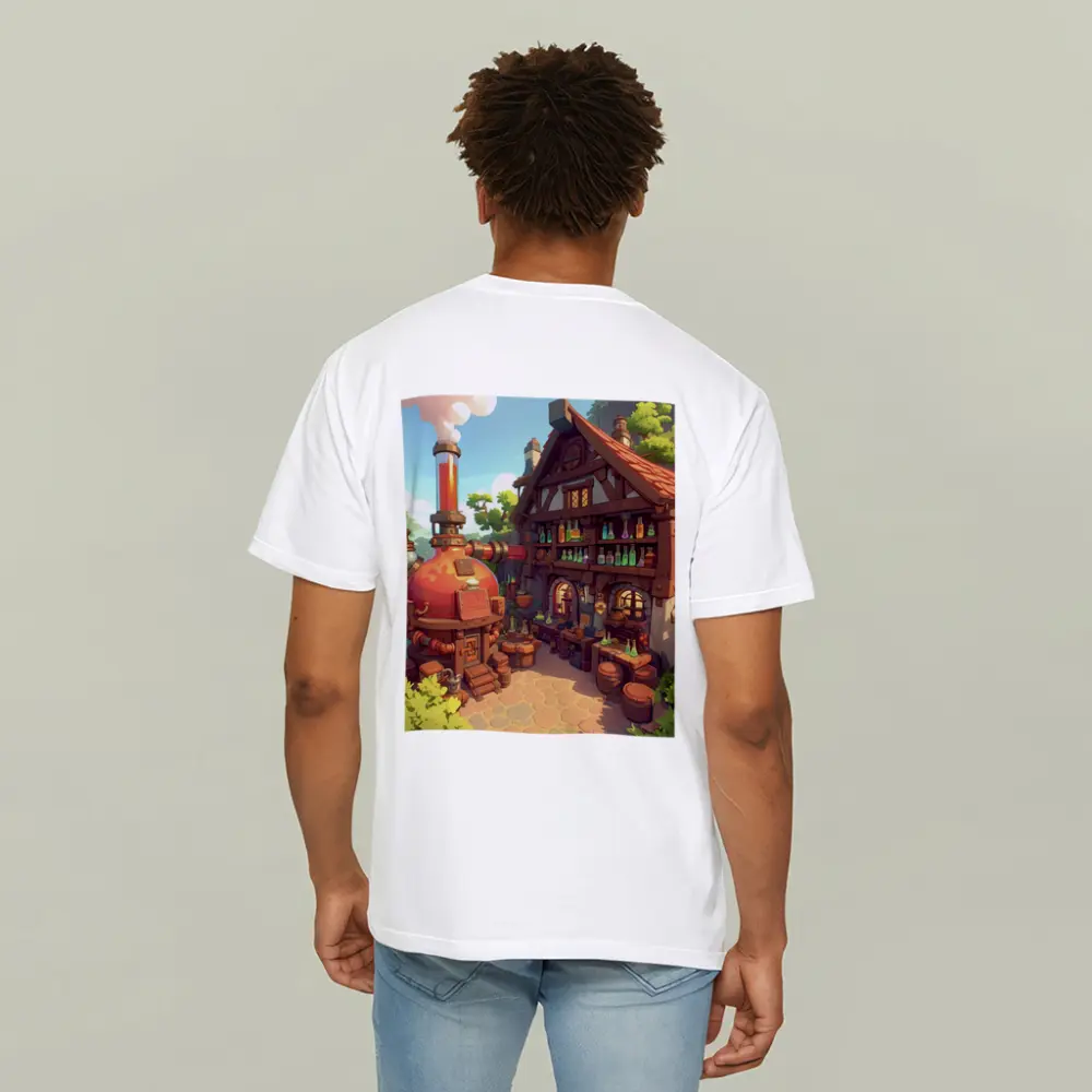 Fantasy Potion Shop Medieval Cottage Anime Art – T-Shirts