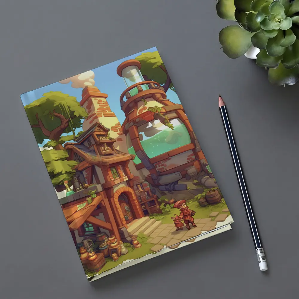 Fantasy Alchemist Shop Cartoon Game Art – Notebooks