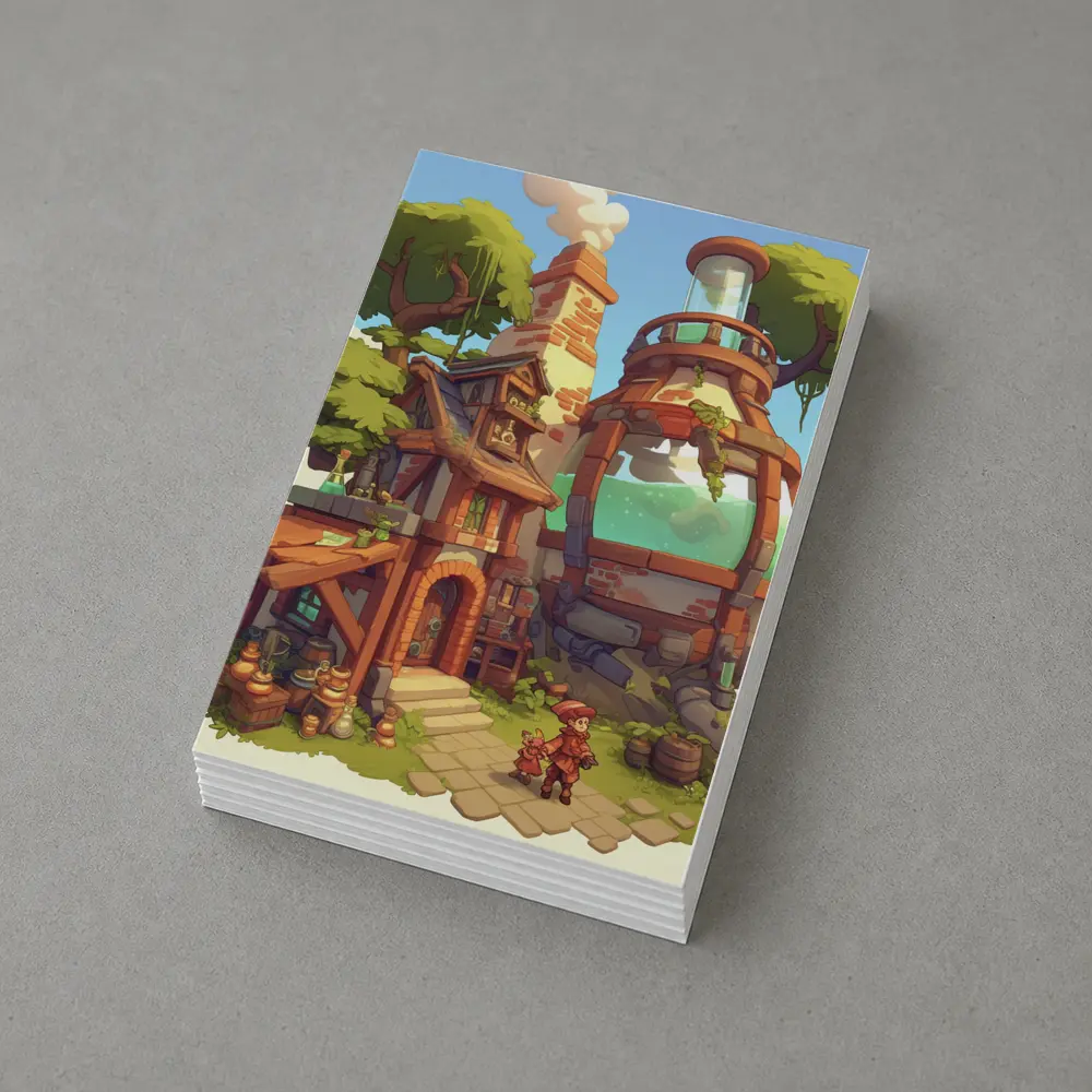 Fantasy Alchemist Shop Cartoon Game Art – Postcards