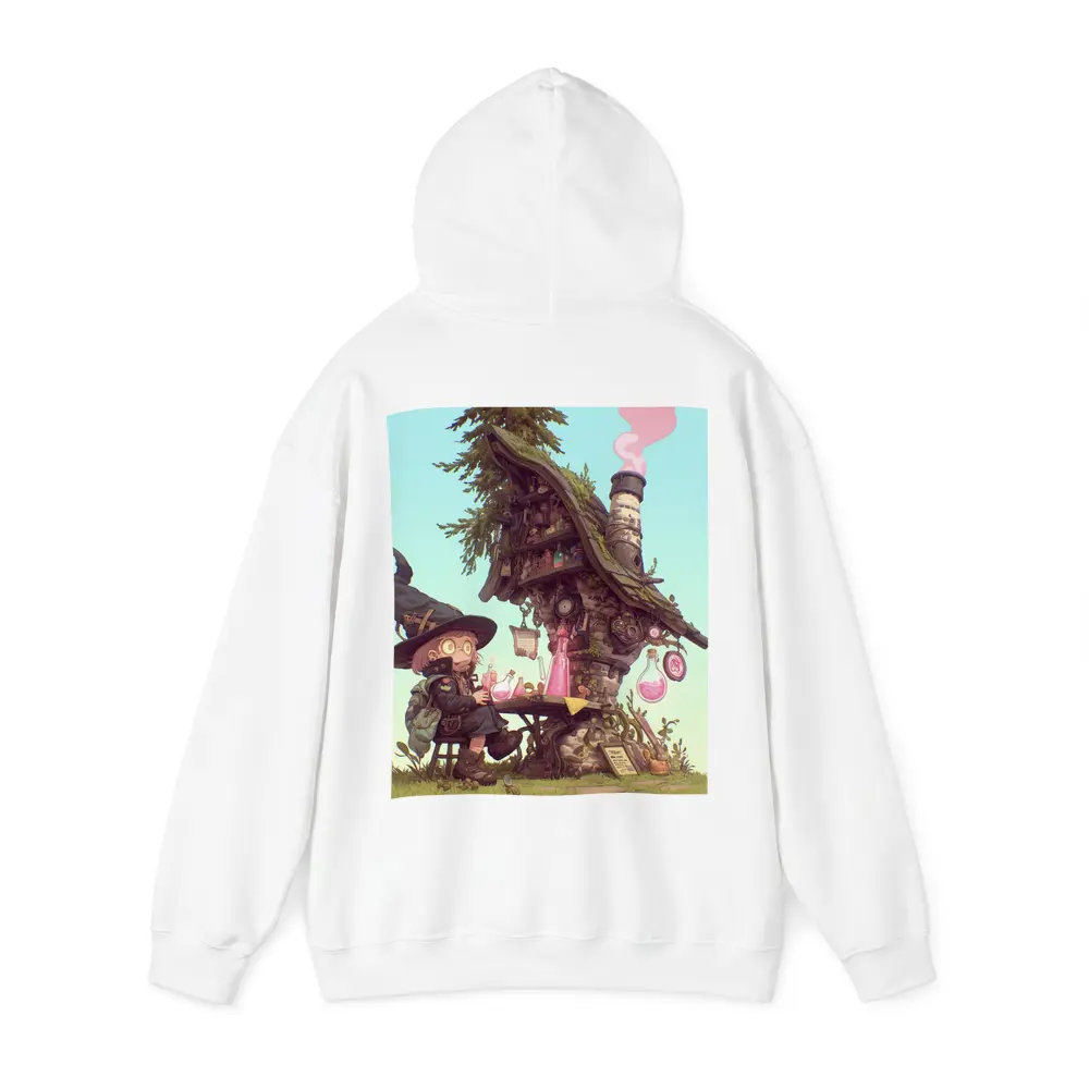 Cartoon Witch Girl Potion Lab Tree House – Hoodies