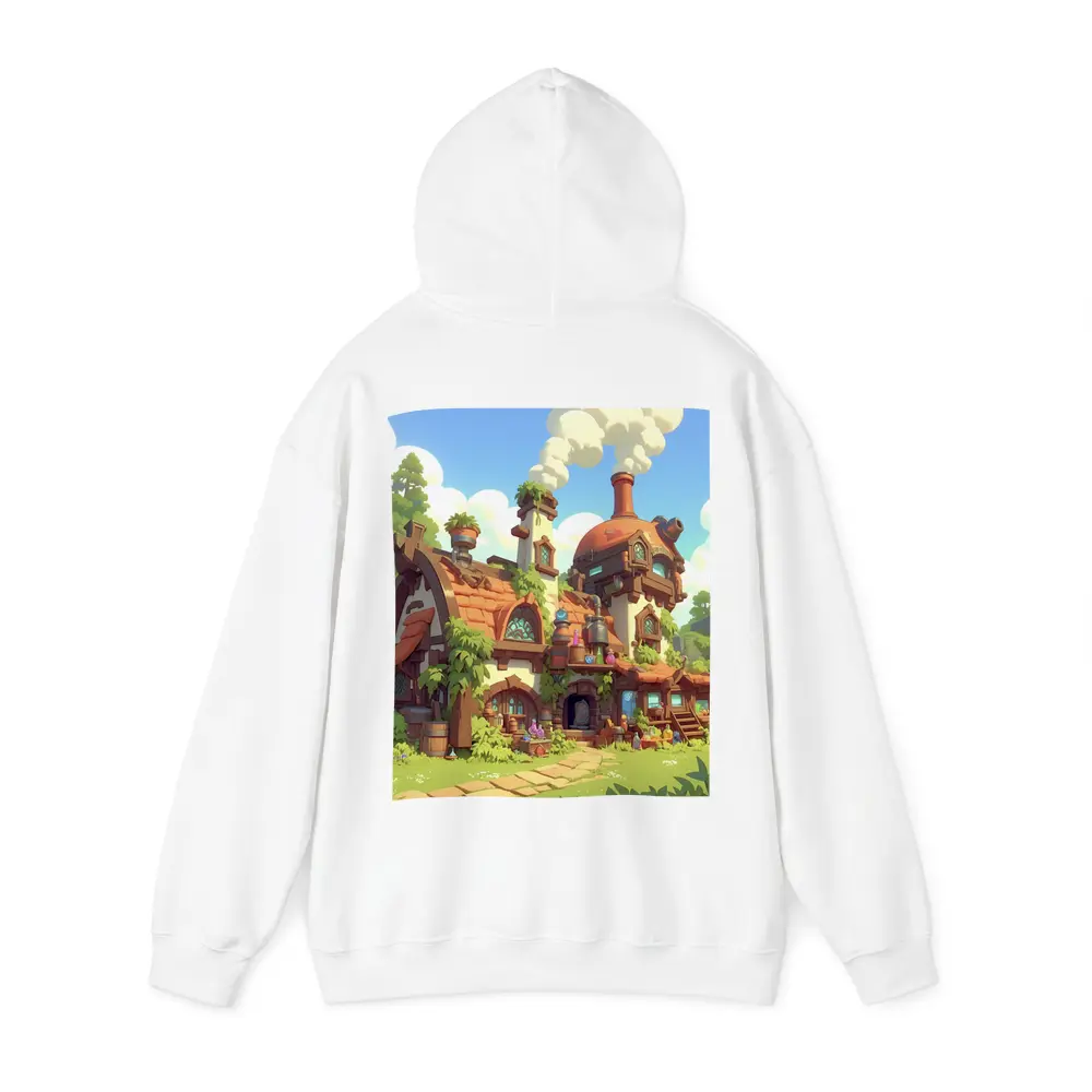 Fantasy Potion Shop Whimsical Cartoon Village Art – Hoodies