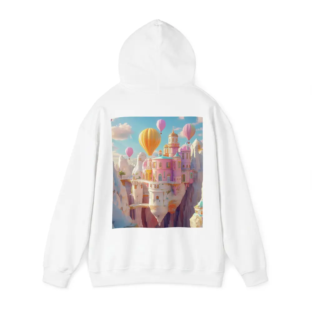 Pastel Fantasy Castle Hot Air Balloons Canyon – Hoodies