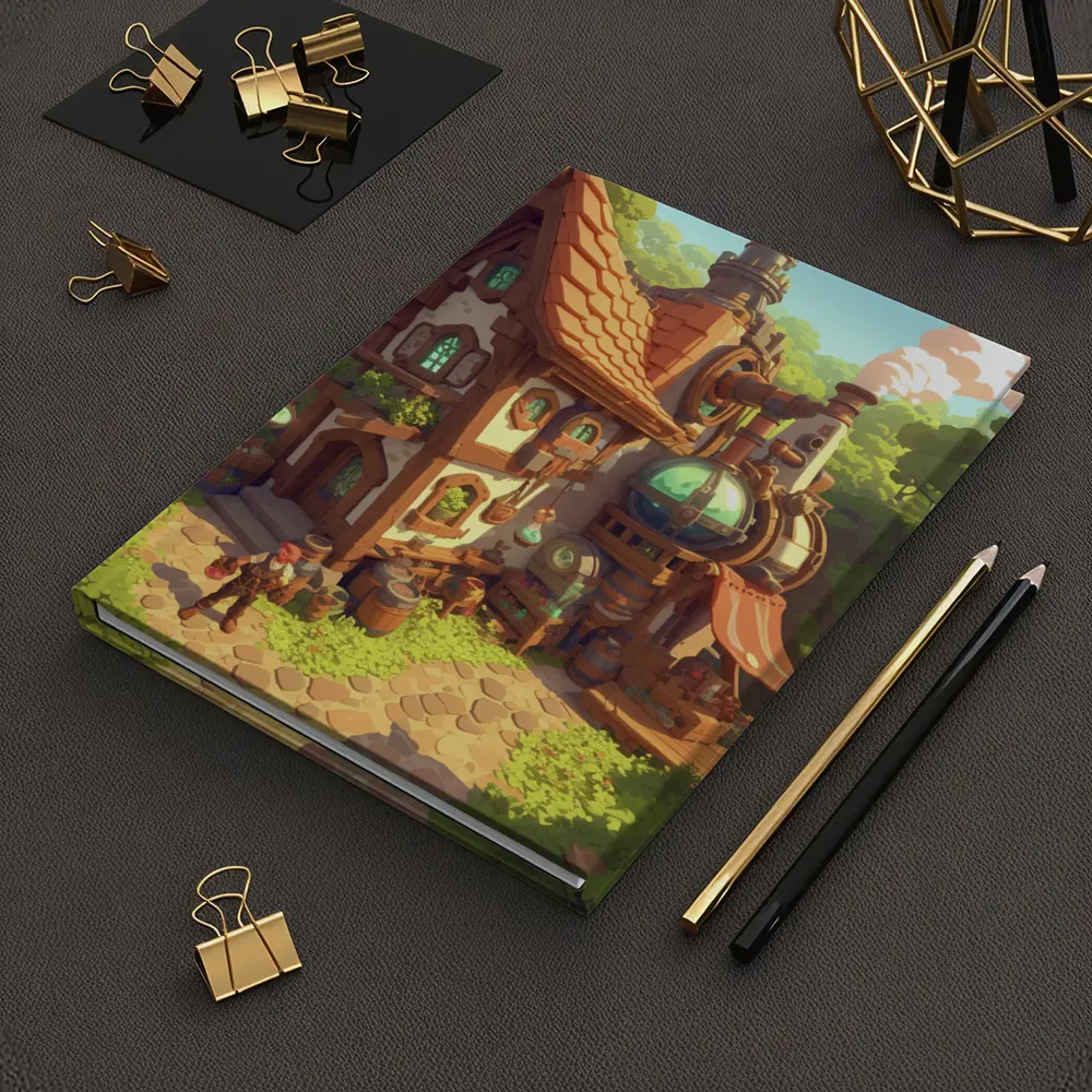 Steampunk Fantasy Cottage Forest Alchemist Shop – Notebooks