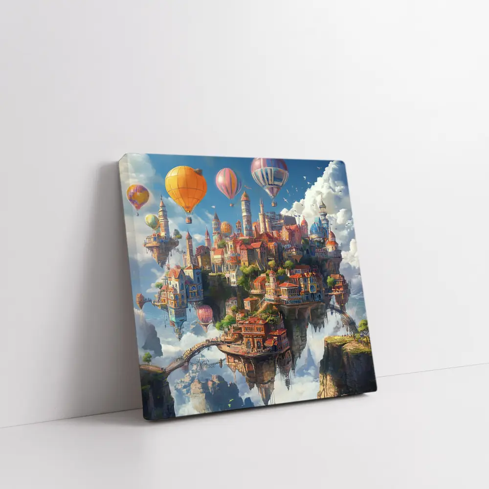 Fantasy Floating City Hot Air Balloons – Wall Art