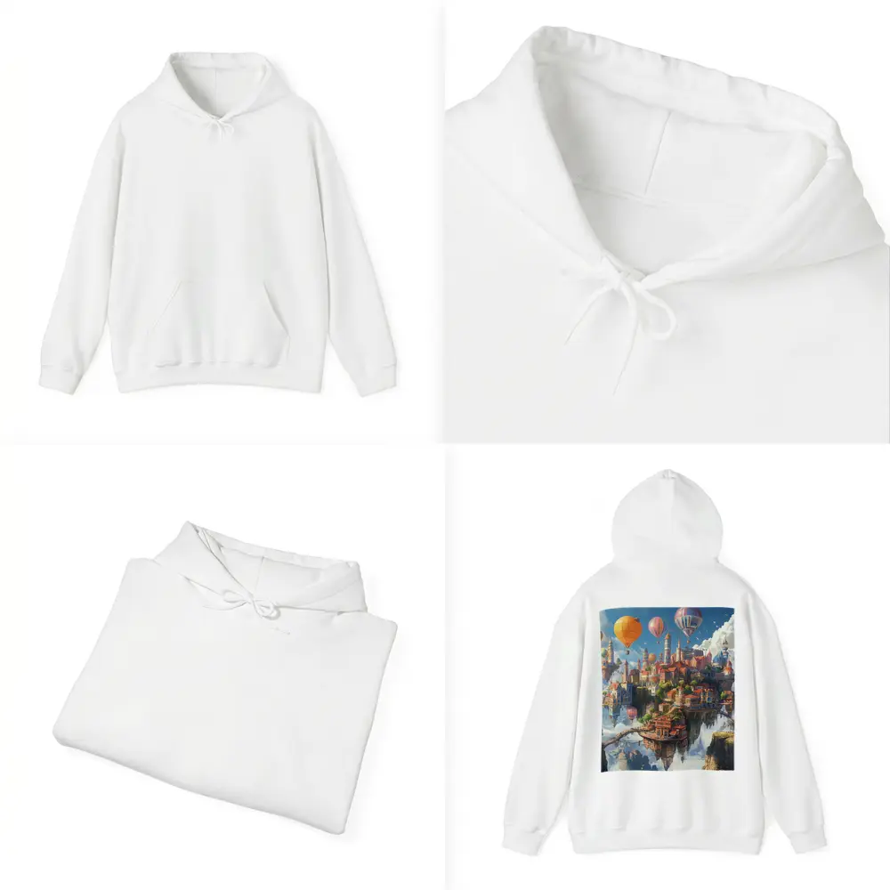Fantasy Floating City Hot Air Balloons – Hoodies