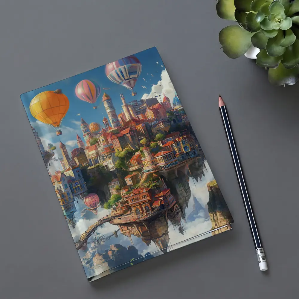 Fantasy Floating City Hot Air Balloons – Notebooks
