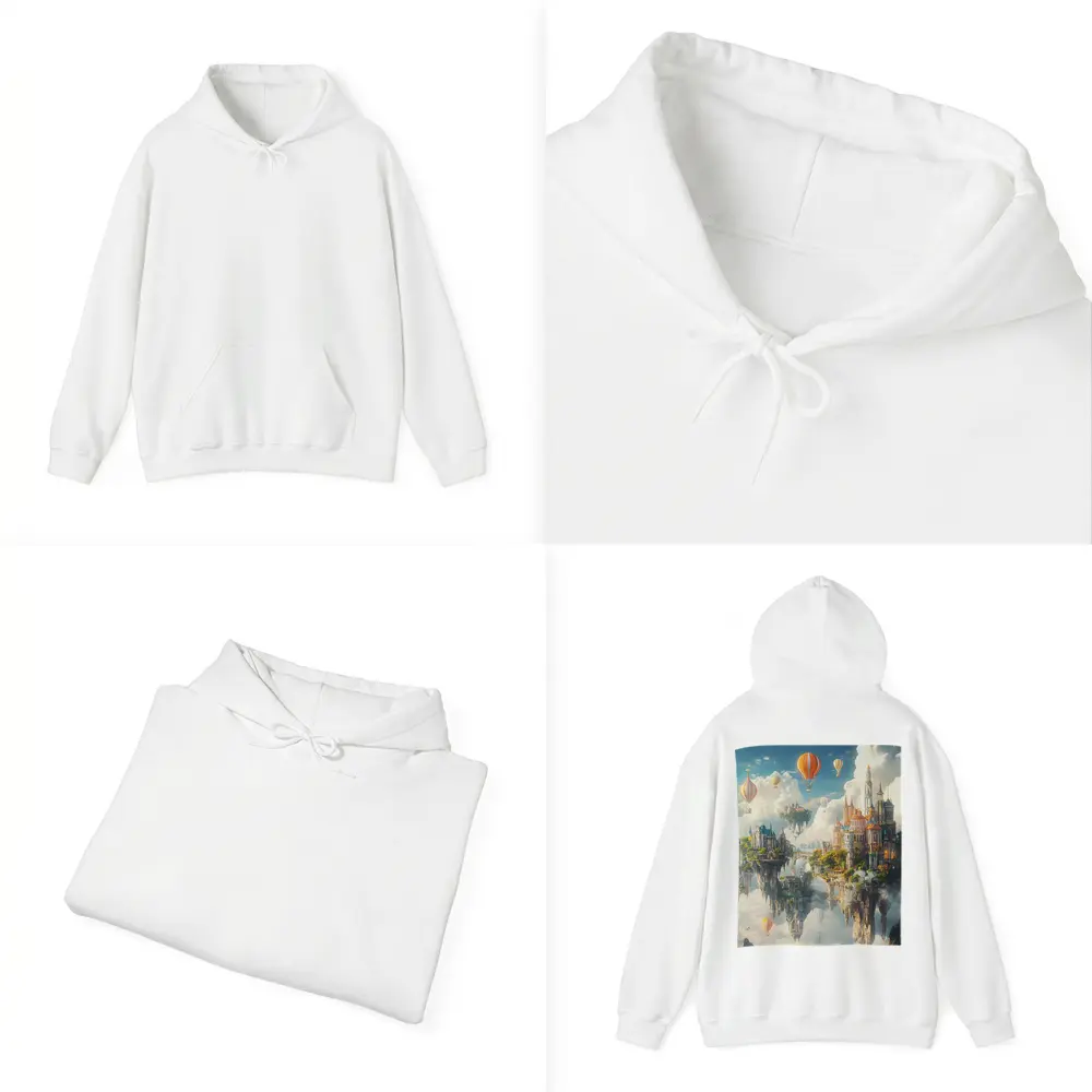 Fantasy Floating Castle Islands Hot Air Balloons – Hoodies