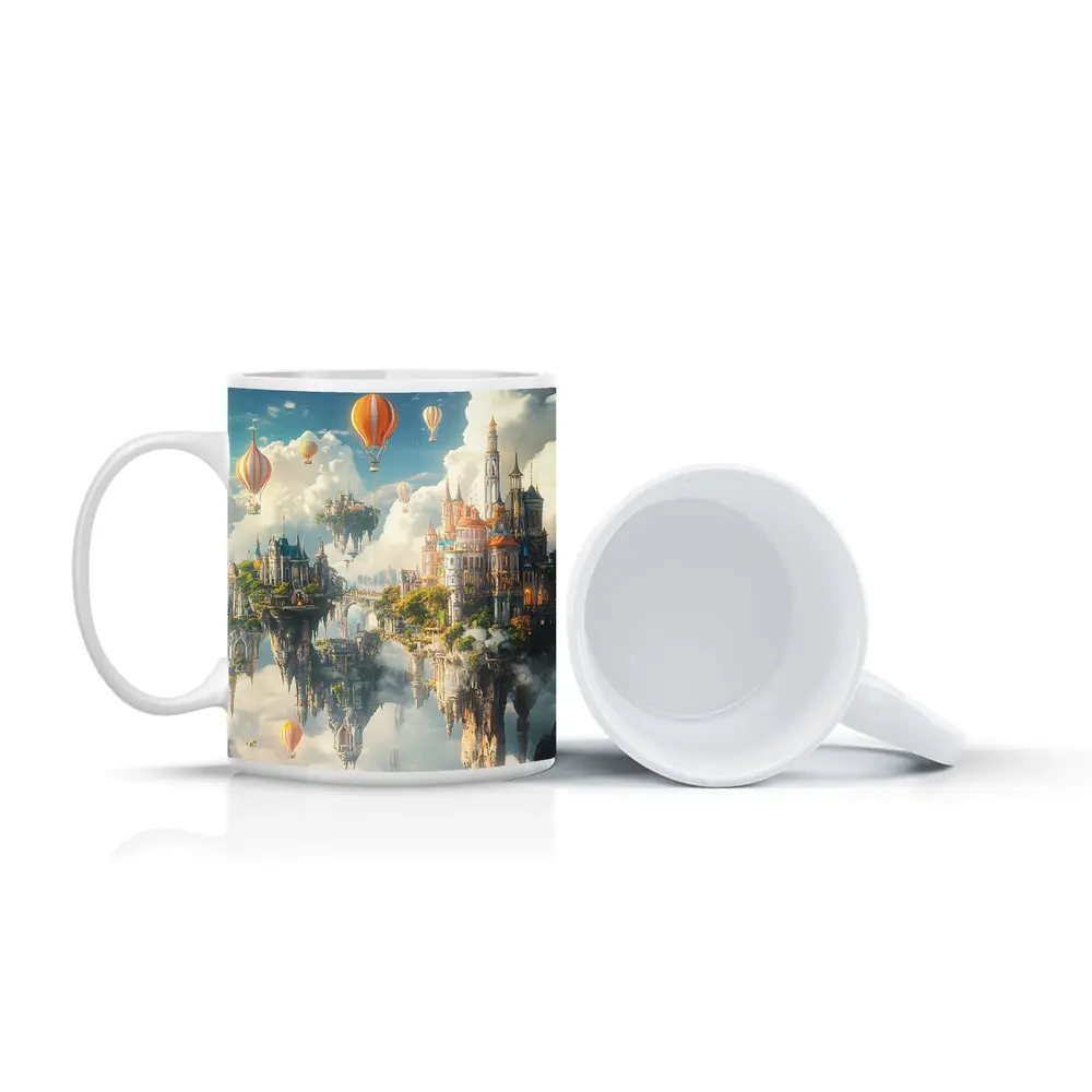Fantasy Floating Castle Islands Hot Air Balloons – Mugs