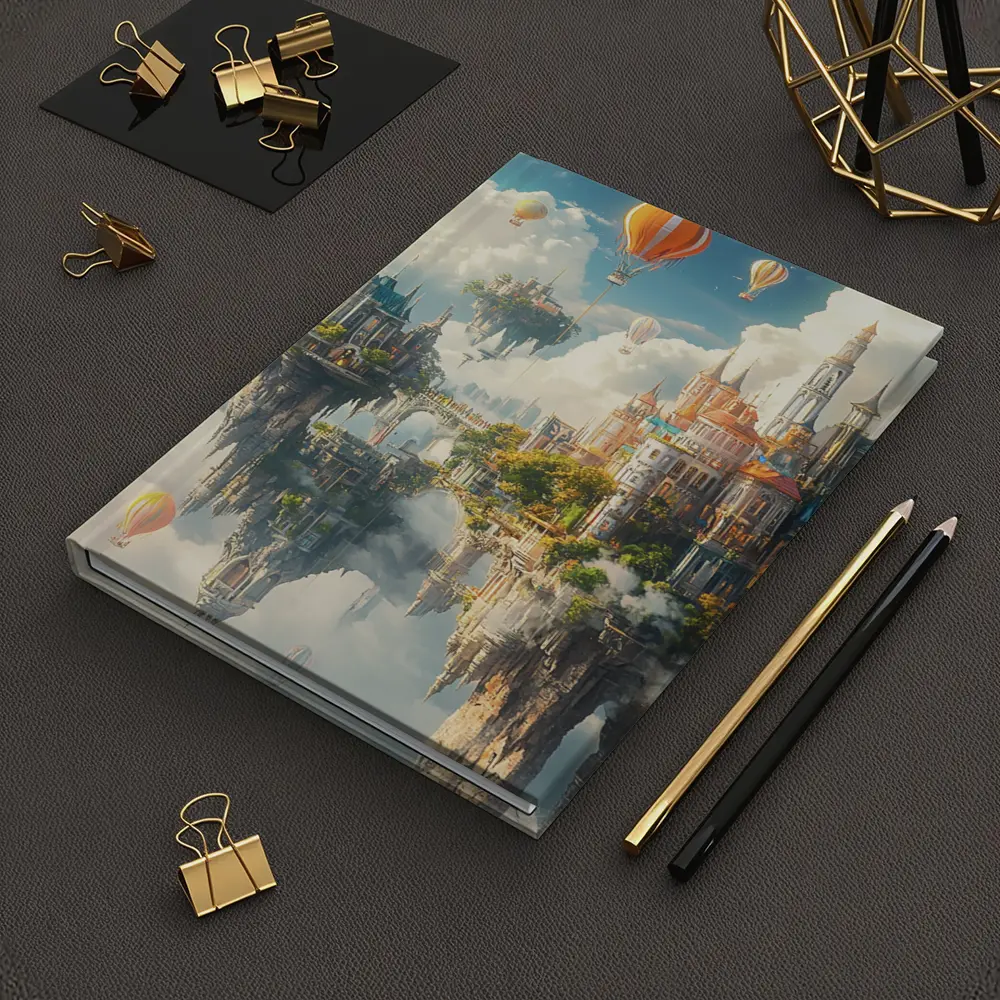 Fantasy Floating Castle Islands Hot Air Balloons – Notebooks
