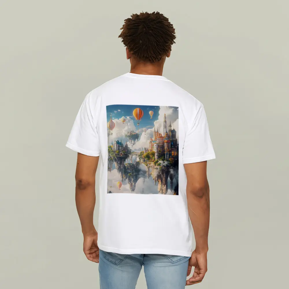 Fantasy Floating Castle Islands Hot Air Balloons – T-Shirts