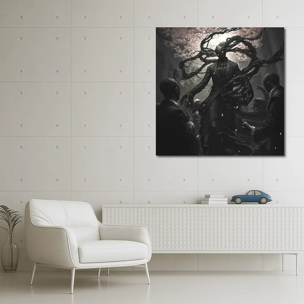 Dark Entity Cherry Blossom Gothic Fantasy Art – Wall Art
