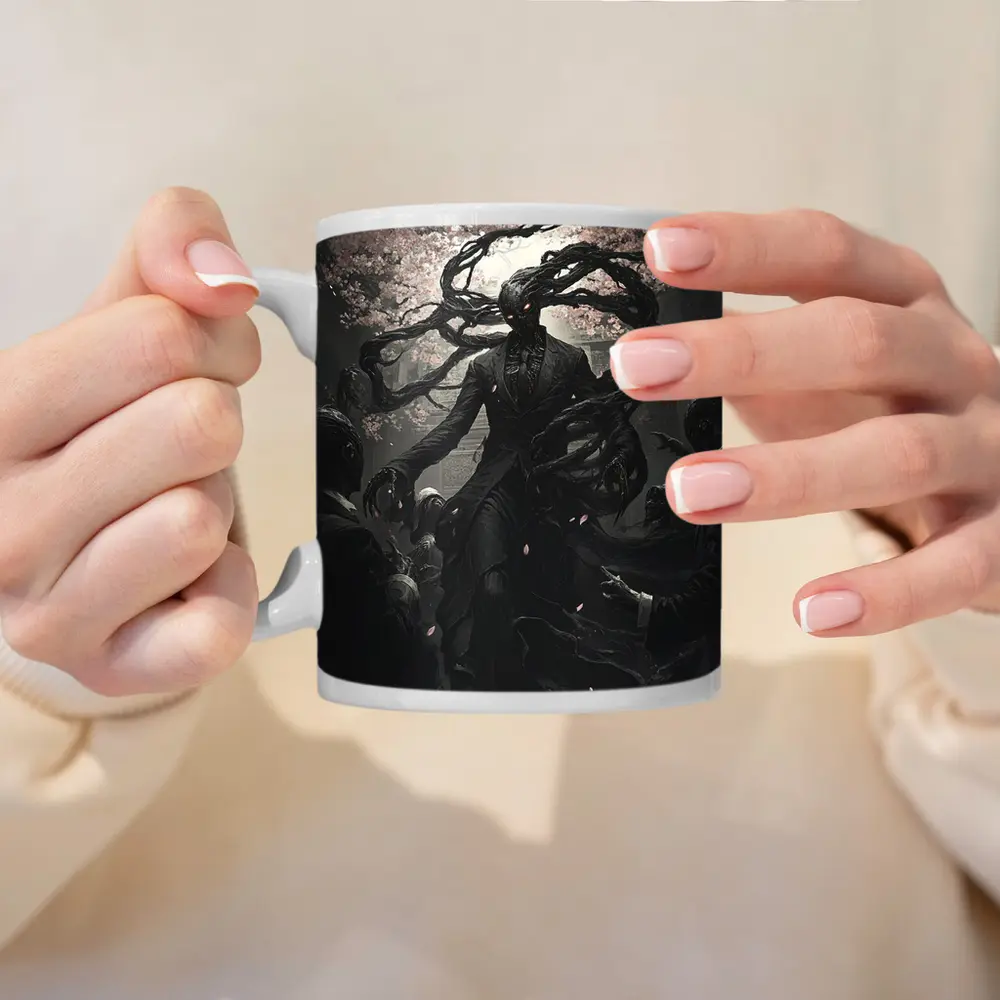 Dark Entity Cherry Blossom Gothic Fantasy Art – Mugs